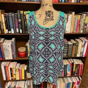 Pomelo Aztec blue tank-medium